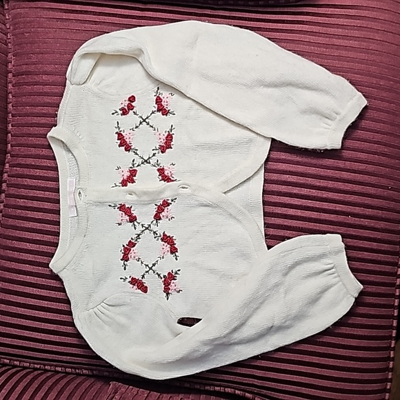 EUC: Elegant Janie & Jack Floral Cardigan 🌹 - Size 5T - Picture 5 of 5